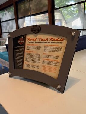 Harley Davidson Display Sign Dealership Store Road Tech Radio Rare Steel Vintage